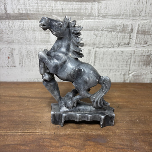Vintage Carved Horse Statue