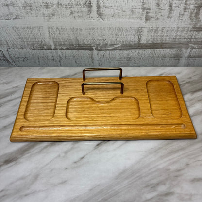Vintage Wood Valet Organizer Tray