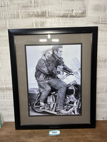Speedbound Red Marilyn Monroe James Dean Matted Art Print