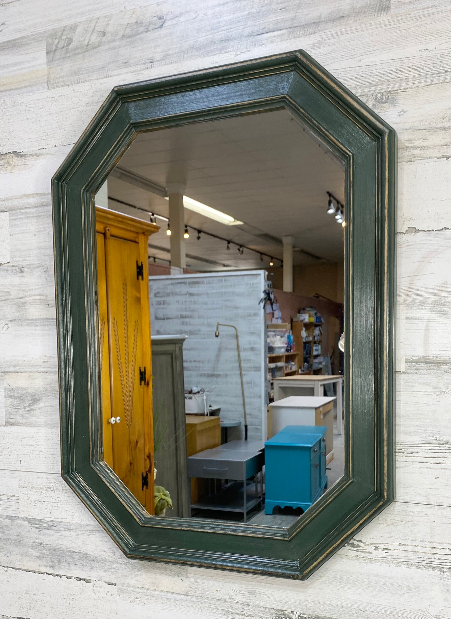 Green Vintage Wall Mirror