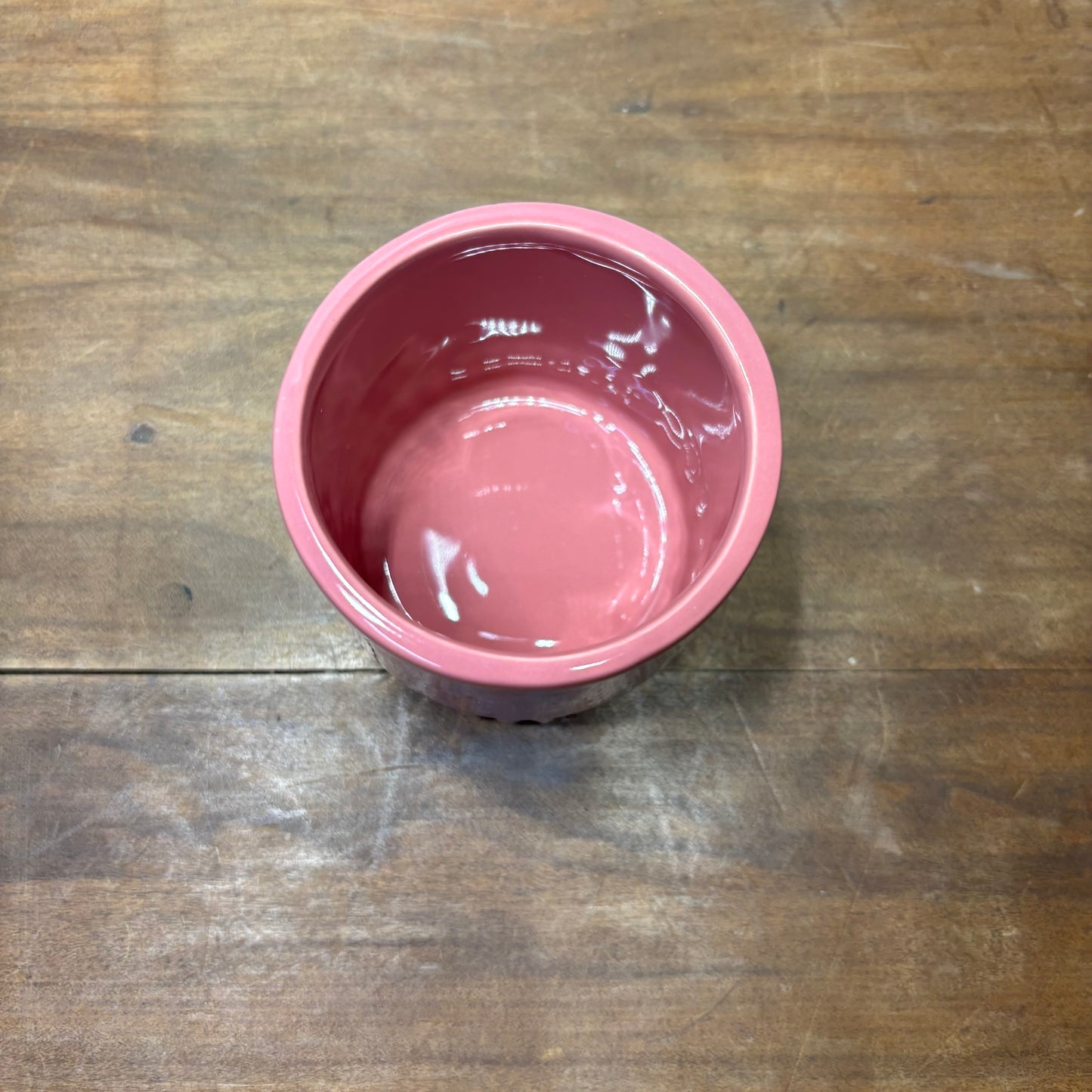 Small Pink & Gold Ceramic Pot