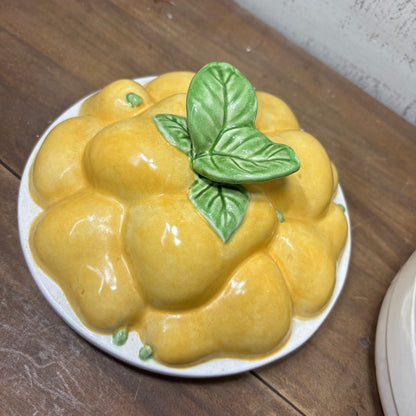 Vintage Treasure Craft Hopscotch Fruit Ceramic Pear Canister