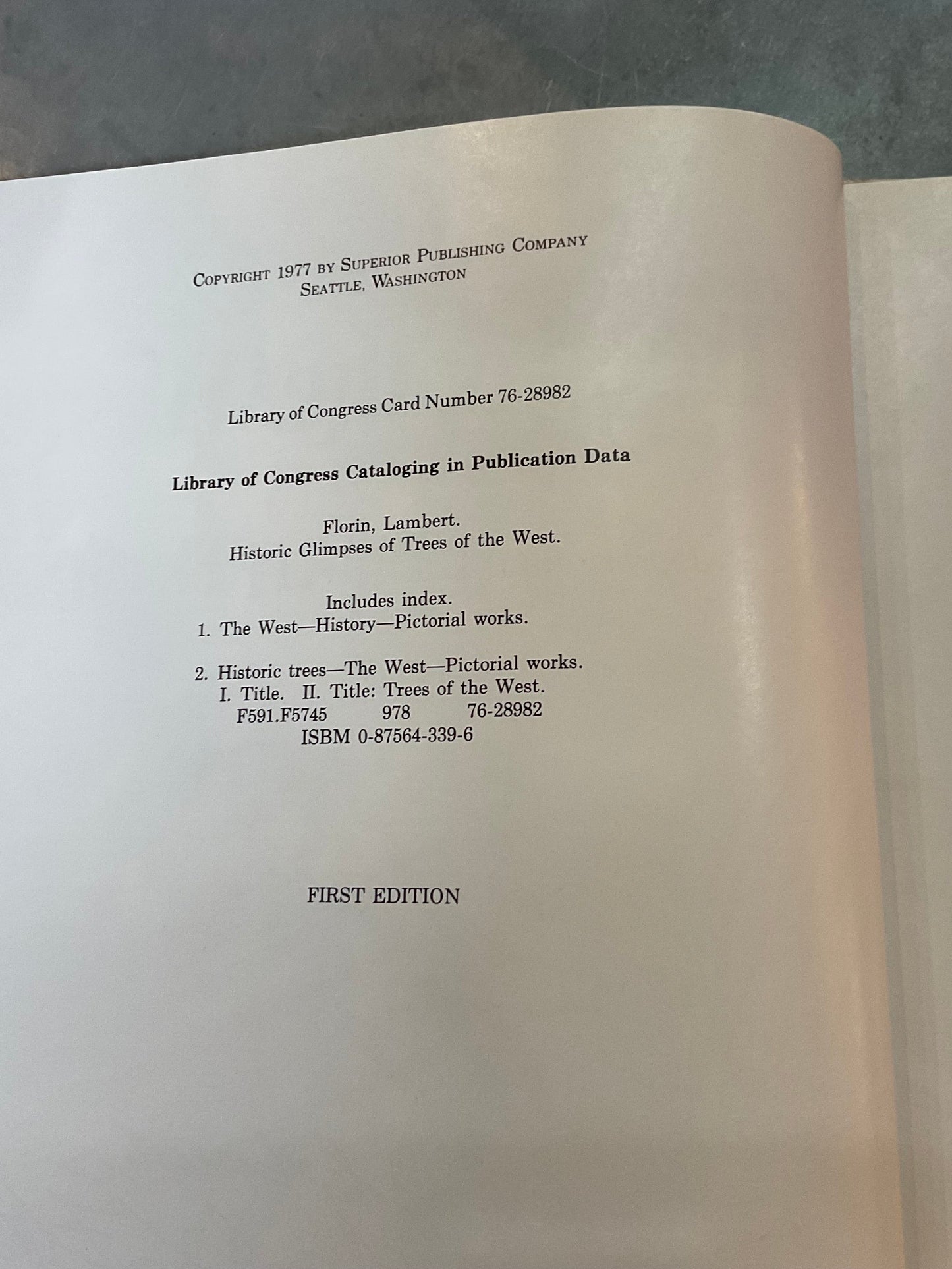 Historic Glimpses of Trees of the West: A Journey with Lambert Florin