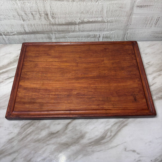 Simply Bamboo Rectangular Dark Stained Serving Tray
