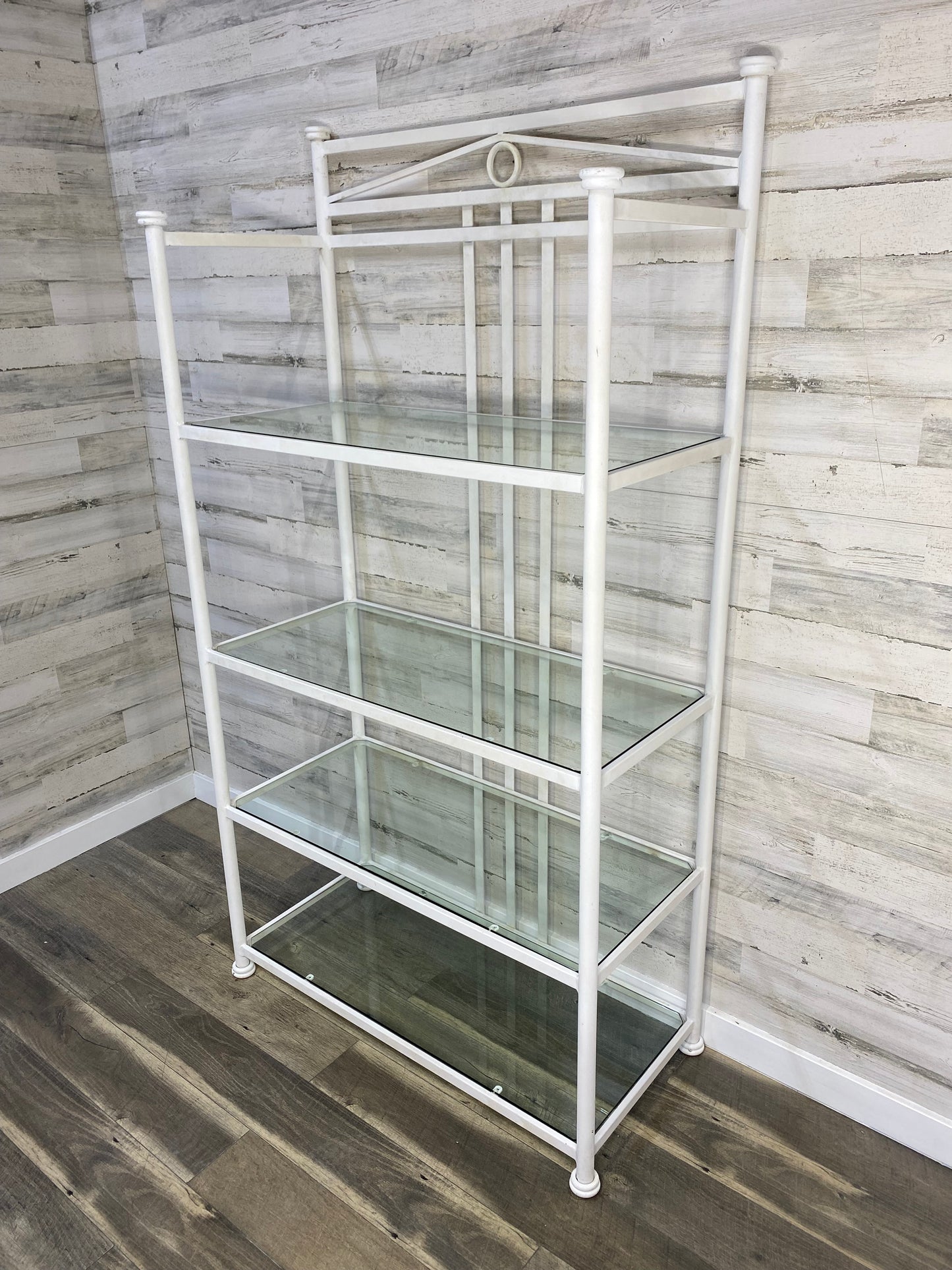 Wrought Iron & Glass Shelves