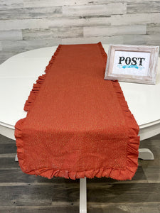 Orange And Gold Sparkly Table Runner