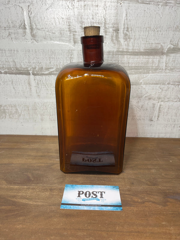 Antique Amber Glass Bottle