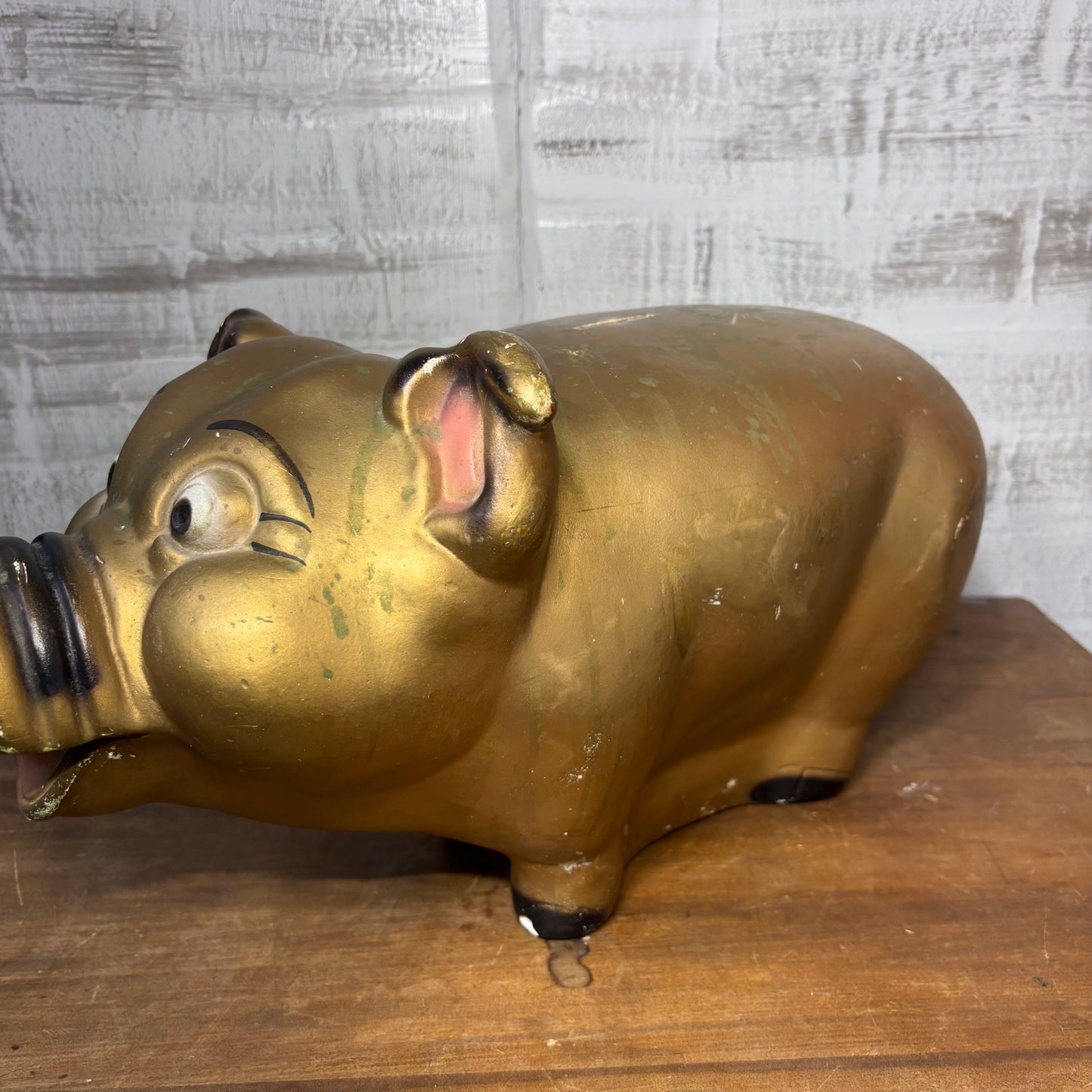 Mid Century Chalkware Starburst Piggy Bank A.N. Brooks