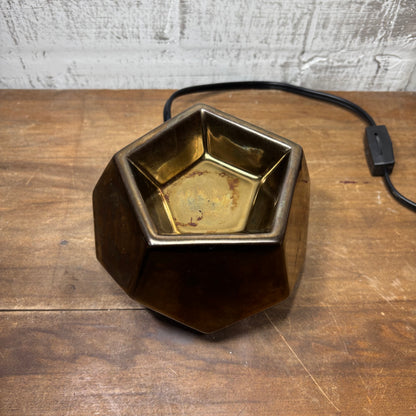Geometric Bronze Gold Scentsy Electric Wax Warmer