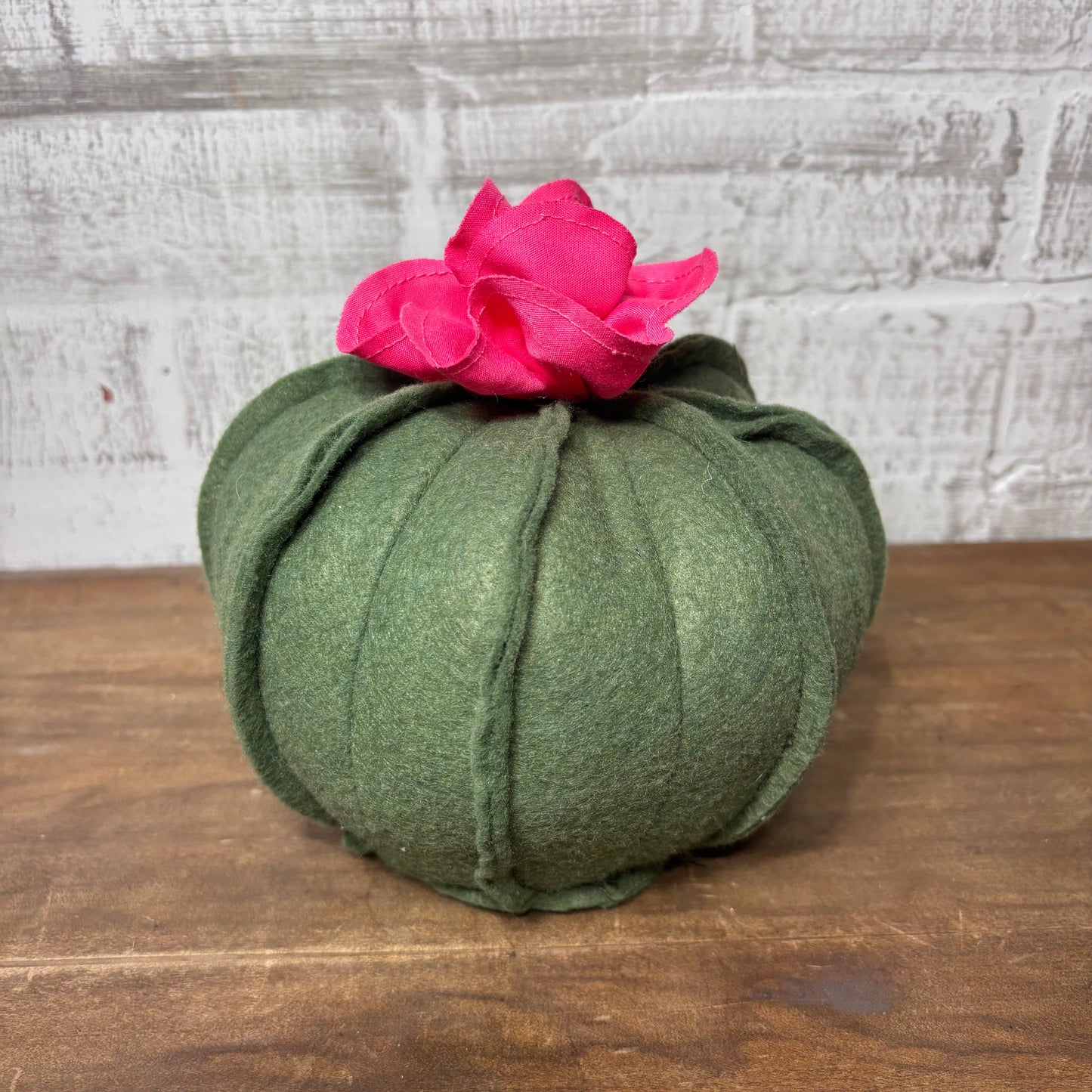 Hand Sewn Felt Plush Cactus (Pink)