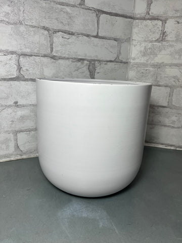 Large White Metal Plant Pot