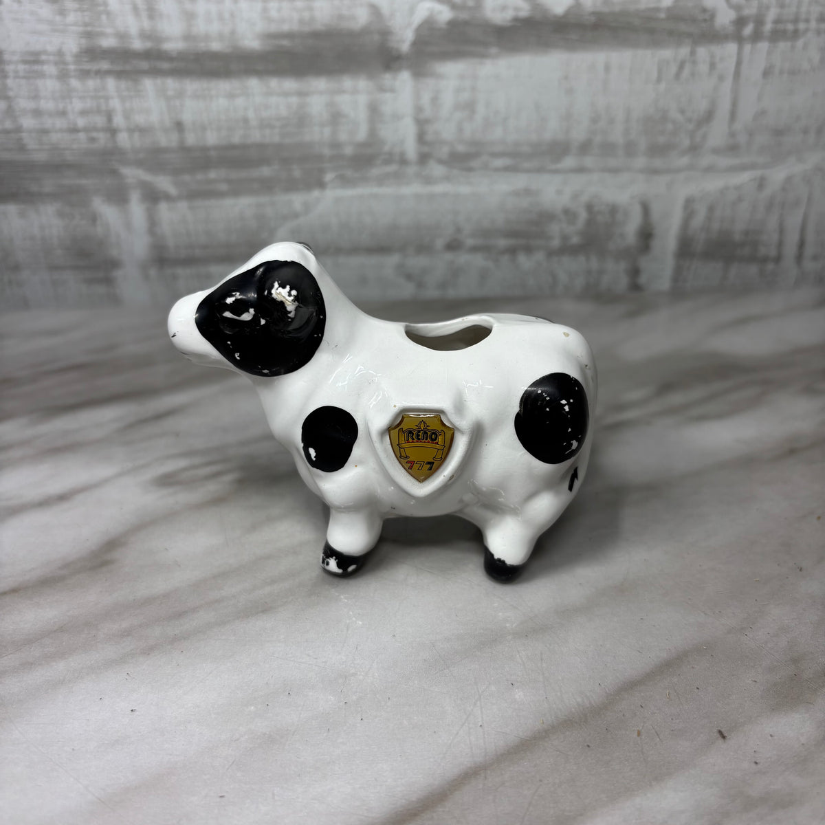 Vintage Cow Toothpick Reno Souvenir Holder