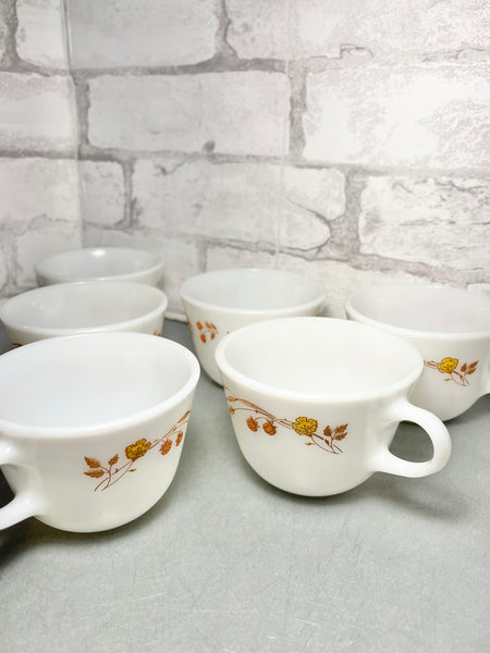 Pyrex Set Of 6 Vintage Harvest Home Wheat Design