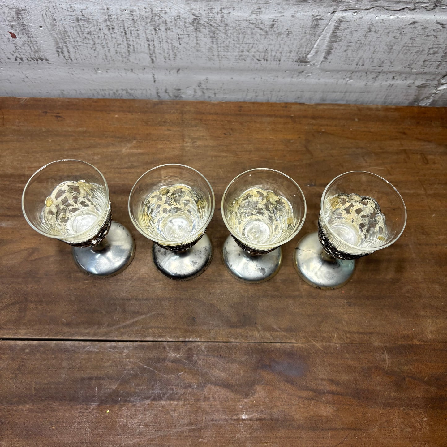 Antique Silverplate Cordial Cups Set Of 4