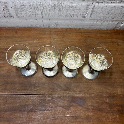 Antique Silverplate Cordial Cups Set Of 4