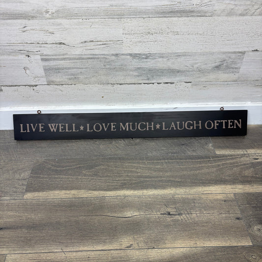 Live Well Love Much Laugh Often Wall Decor