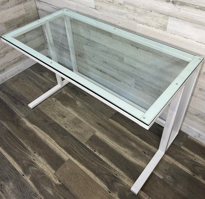 Crate & Barrel Glass Top Pilsen Desk