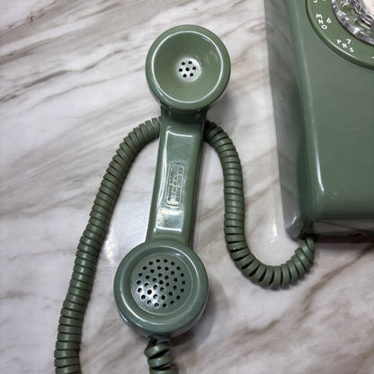 Vintage Green Western Electric Model Rotary Wall Mount Telephone