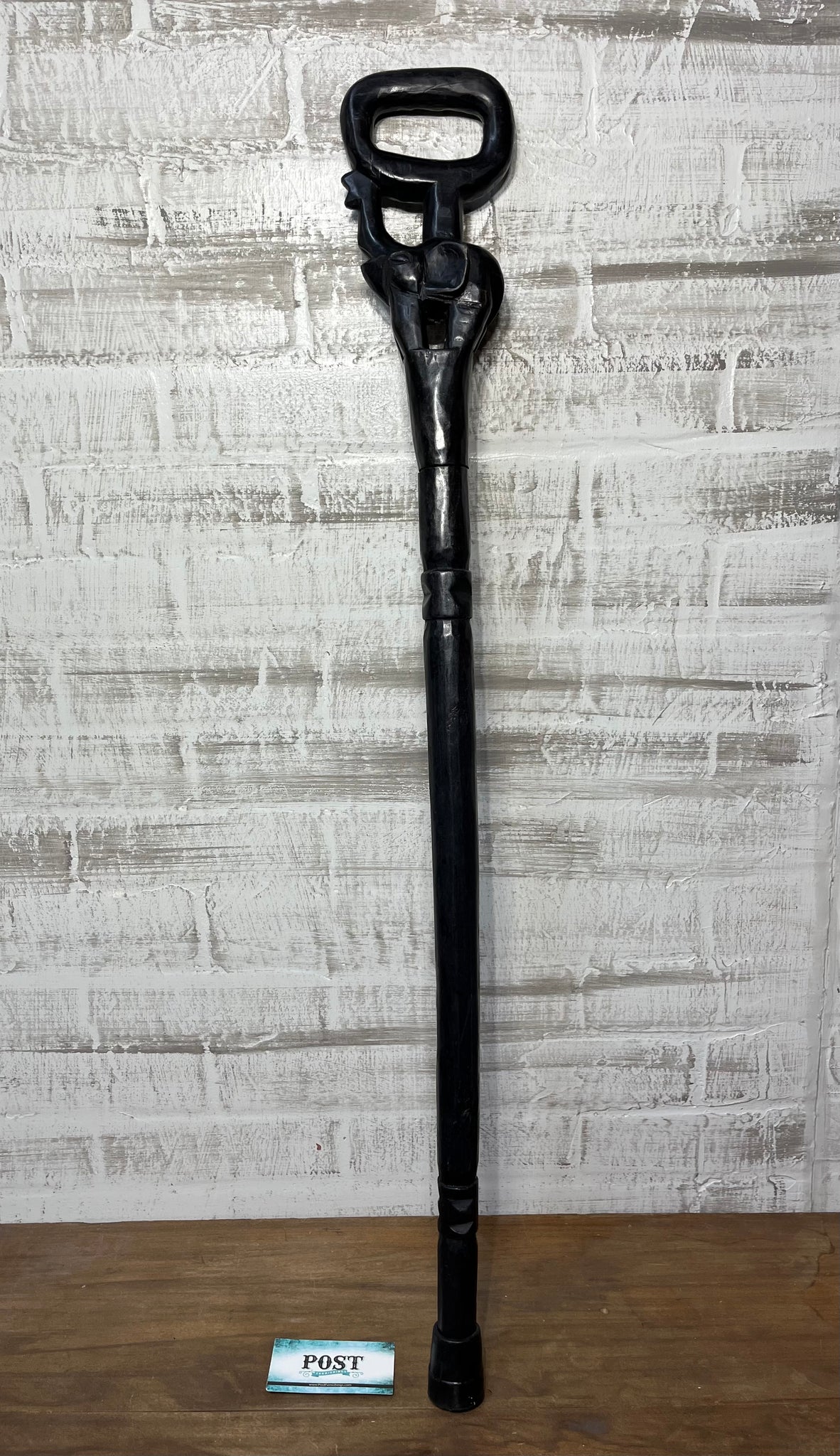 Carved Ebony Wood Walking Stick/ Cane