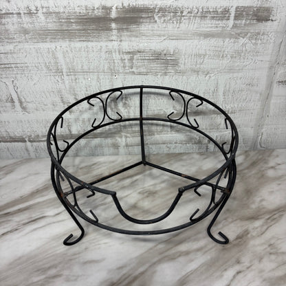 Black Metal Short Plant Stand/ Beverage Dispenser Stand