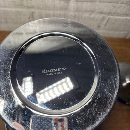 Mid Century Kromex Wood Grain ChampagneIce Bucket