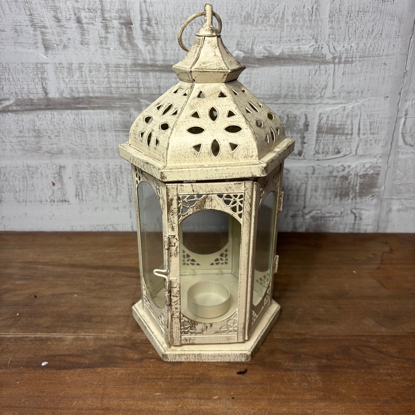 Shabby Chic Metal Candle Lantern