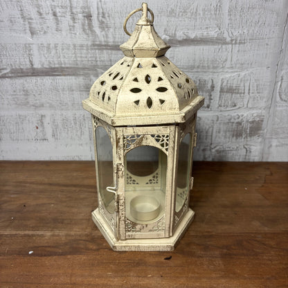 Shabby Chic Metal Candle Lantern