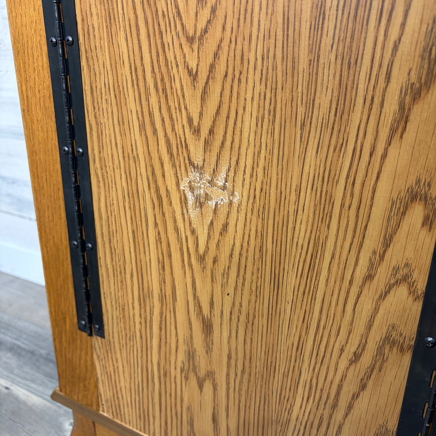 Oak Standing Jewelry Box Chest
