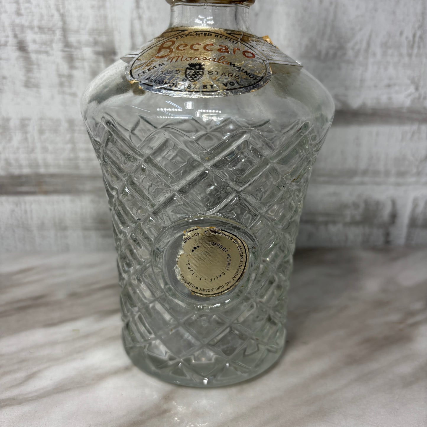 Vintage Beccaro Glass Decanter W/ Stopper