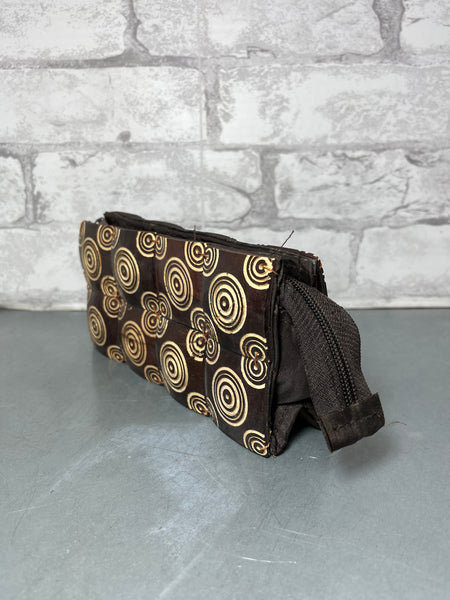 Coconut Shell Zipper Clutch