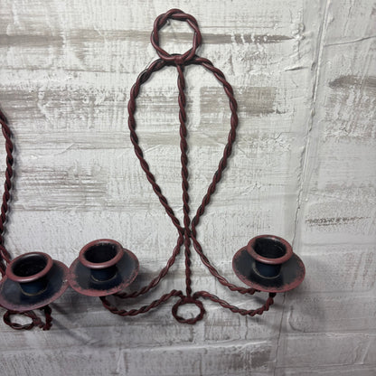 Twisted Rope Candle Holder Set
