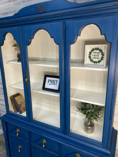 Navy Blue China Hutch