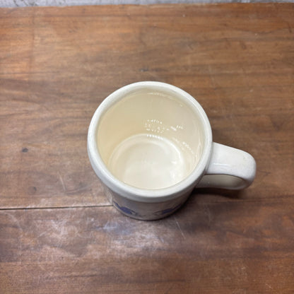 Mid Century Ceramic Blue Bird Handmade Mug