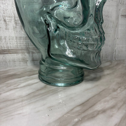 Clear Glass Skull Mannequin Head Display
