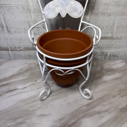 Butterfly Metal Chair Style Plant Stand