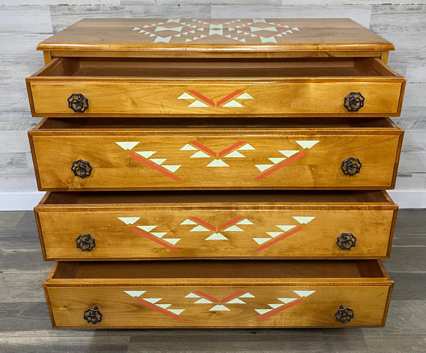 Tribal Theme Wood Dresser