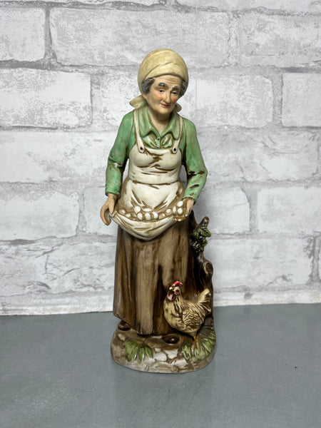 Vintage HOMCO Lady with Rooste