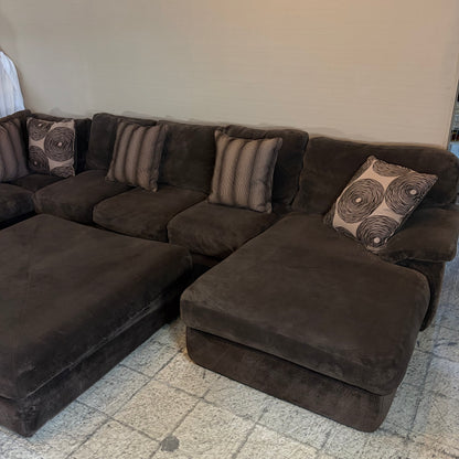 4pc Brown Sectional Couch