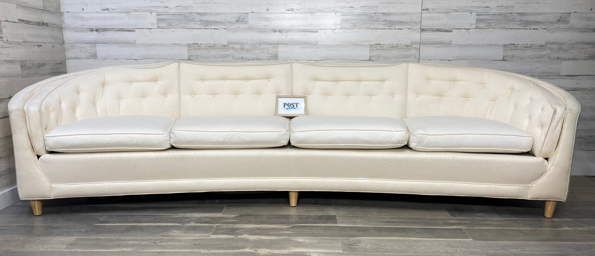 Mid Century Curved Sofa Couch