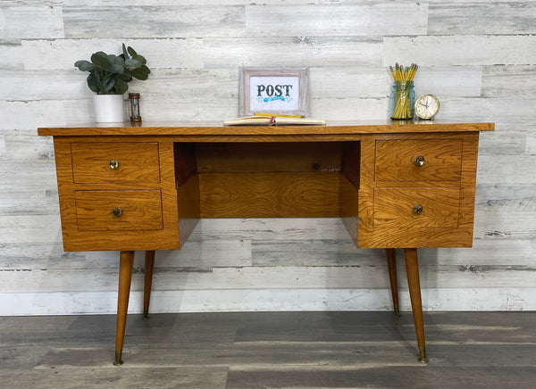 Mid Century Wood Desk