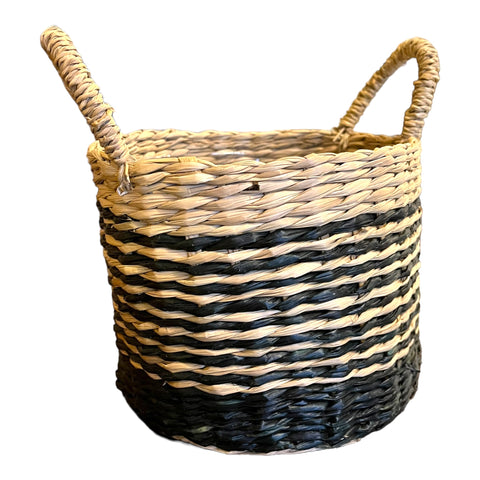 Woven Black/ Tan Basket