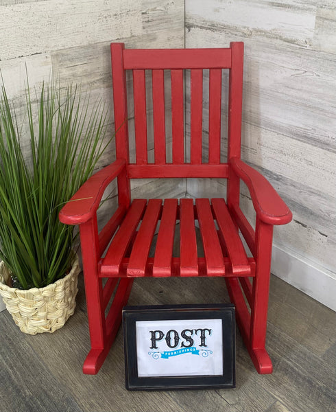 Kids Size Red Rocking Chair