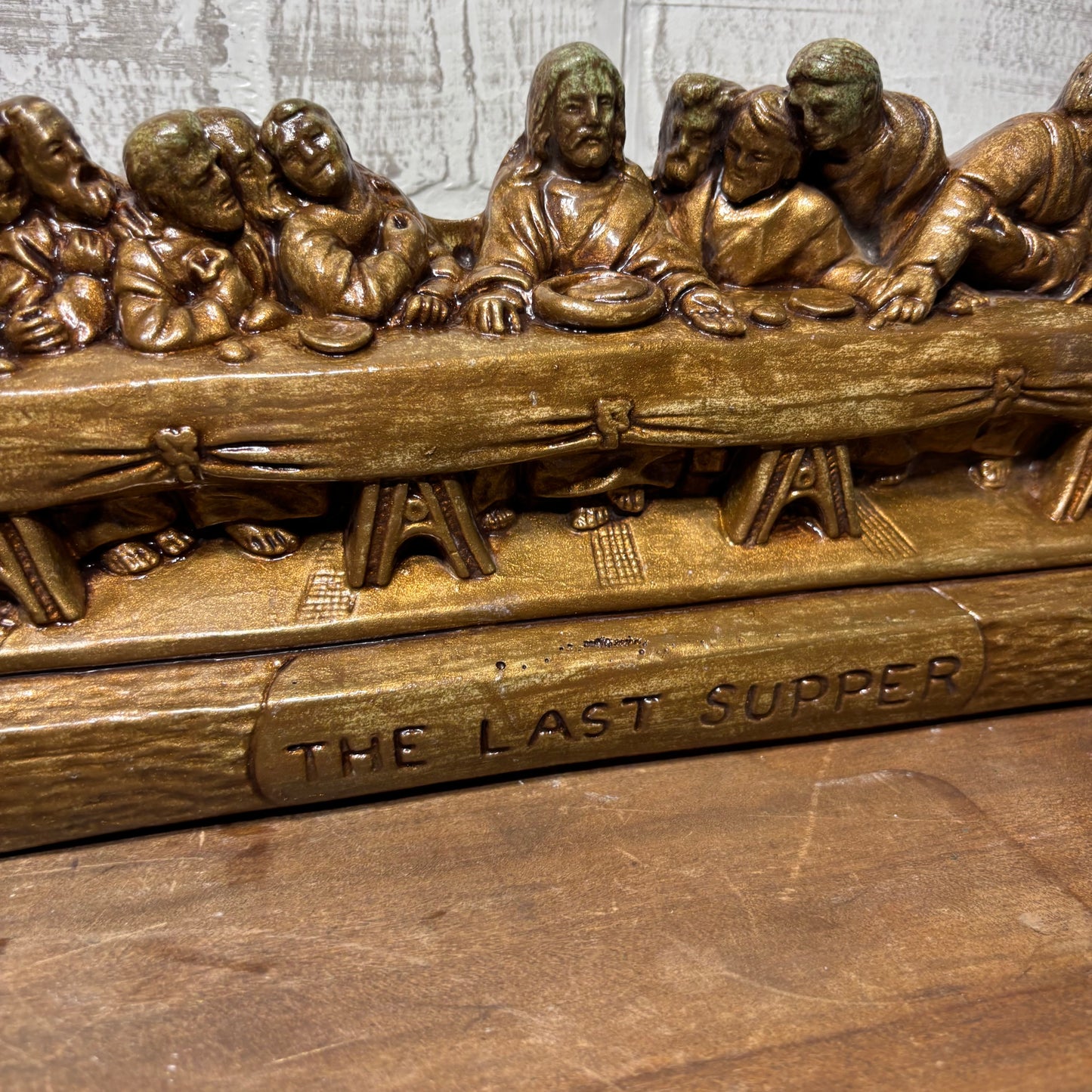 “The Last Supper” Hanging Chalkware Sculpture