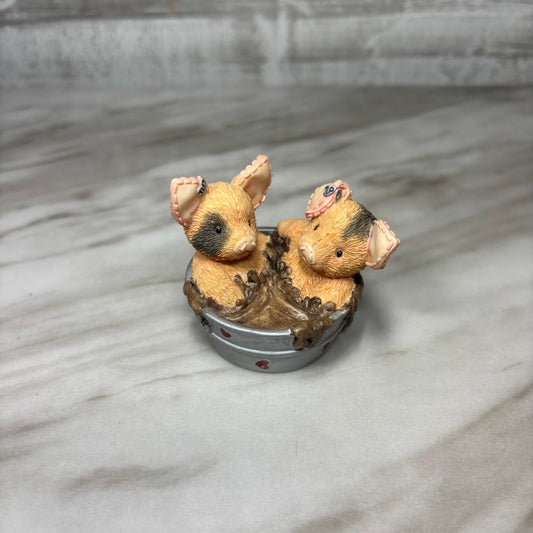 Vintage Enesco This Little Piggy Collectibles Sloppy Hogs and Kisses