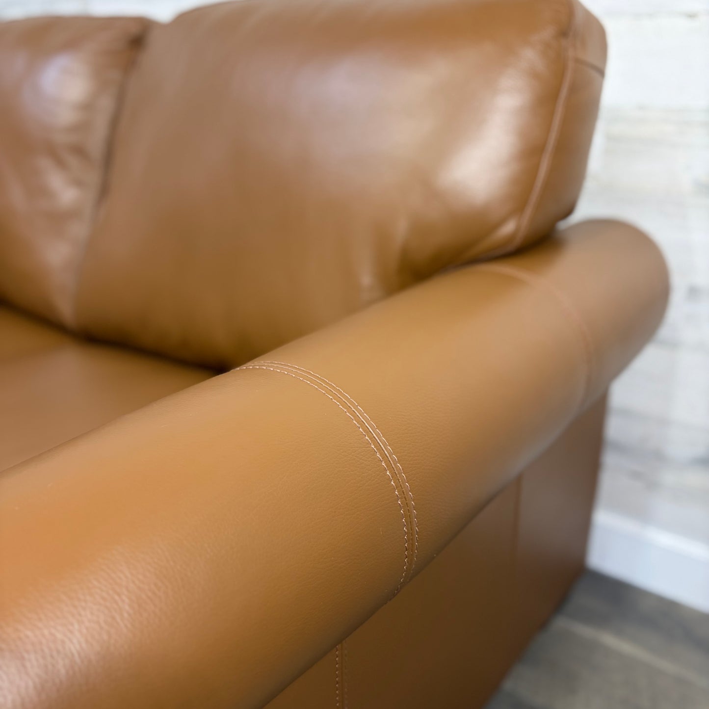 Palliser Leather 3 Seat Sofa Couch Brown