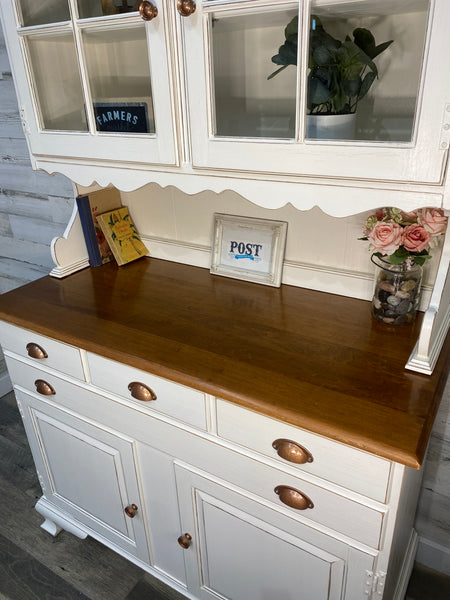 White Farmhouse China Hutch