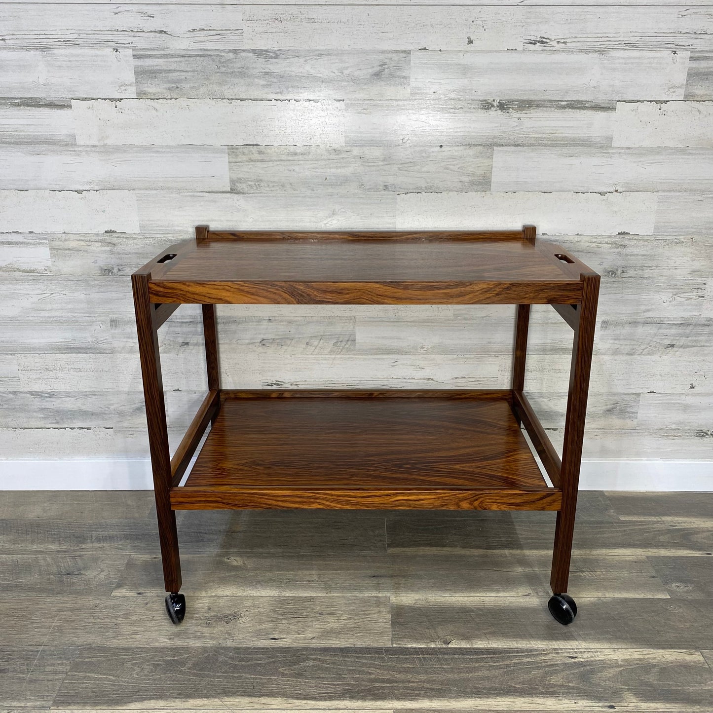 Mid Century Modern Rosewood Bar Cart