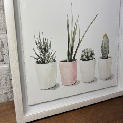 Shadow Box Plant Watercolor Painting