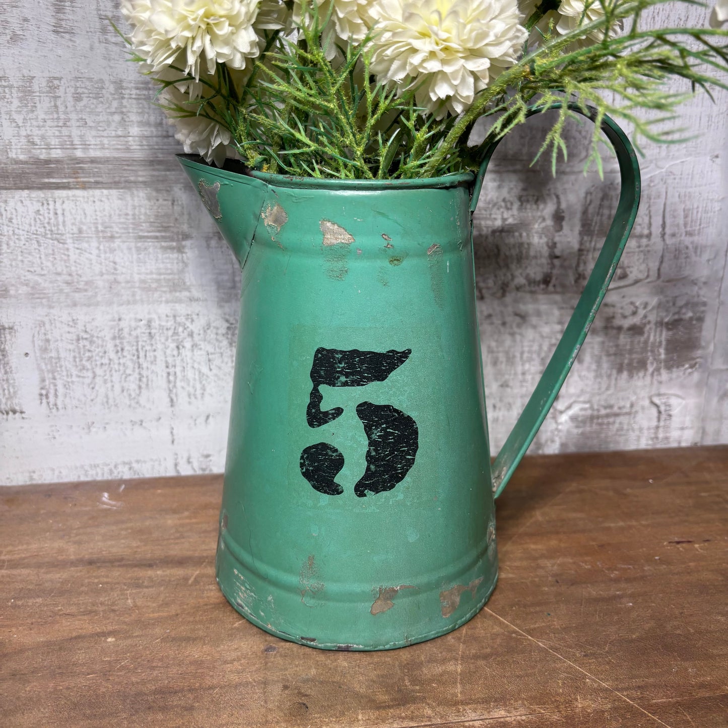 Farmhouse Pitcher w/ Faux Flowers