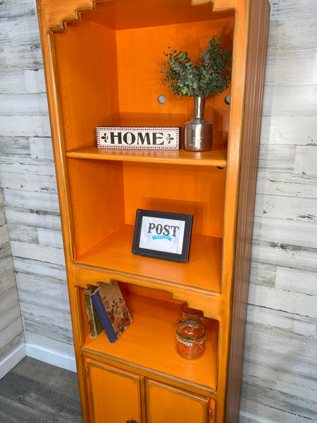 Rustic Orange Bookshelf